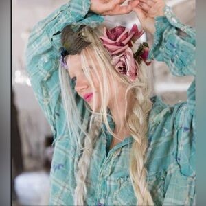 Magnolia Pearl Patchwork Boyfriend Shirt